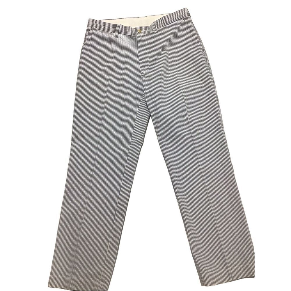 Polo by Ralph Lauren Blue  White Suffield 100% Cotton Pants Men's Size‎ 34/30
